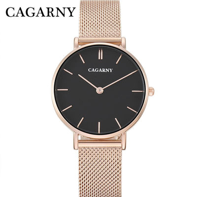 Cagarny Watches Women Ultra Thin Ladies Quartz Wristwatches 33mm