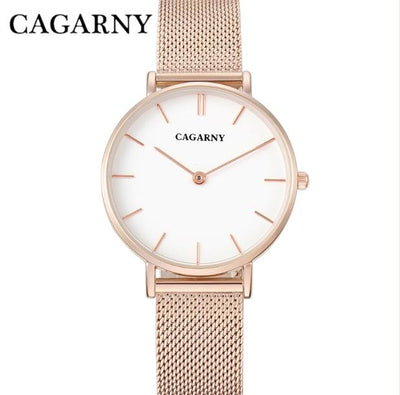 Cagarny Watches Women Ultra Thin Ladies Quartz Wristwatches 33mm